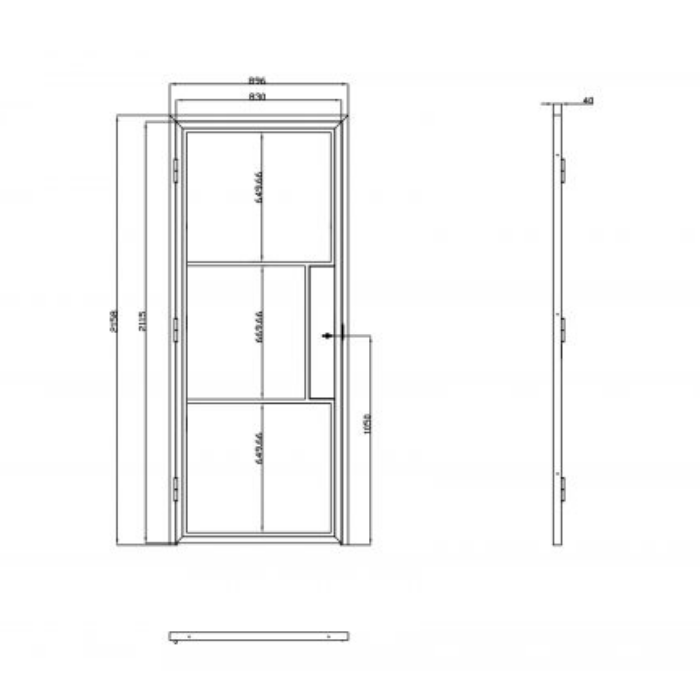 Stahltür Mattes inklusive Türgriff | Erhältlich bei lofttuer.de