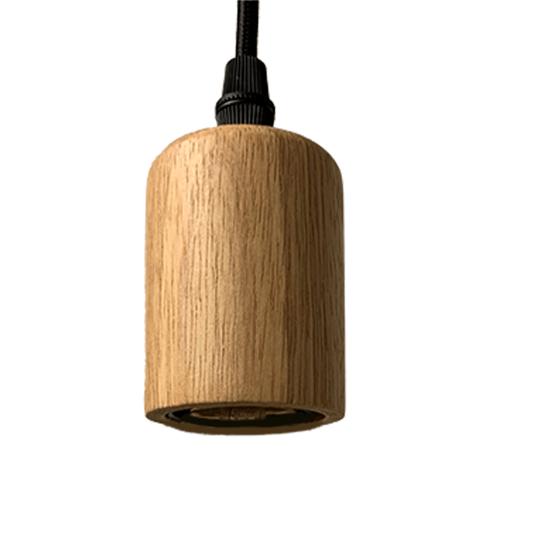 Lampenfassung Holz mit 3m Kabel ohne Lampe